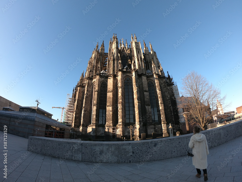 Cologne / Germany December 30, 2019 The backside of Cologne