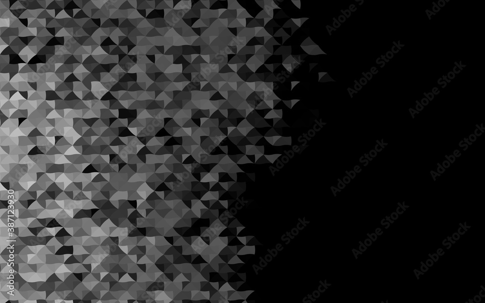 Fototapeta premium Dark Black vector cover in polygonal style.