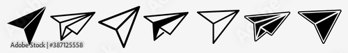 Paper Plane Icon Set | Paper Plane Vector Illustration Logo | Paper Plane Icons Isolated Collection