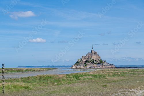 Mont Saint Michel at low tide, France, Normandy