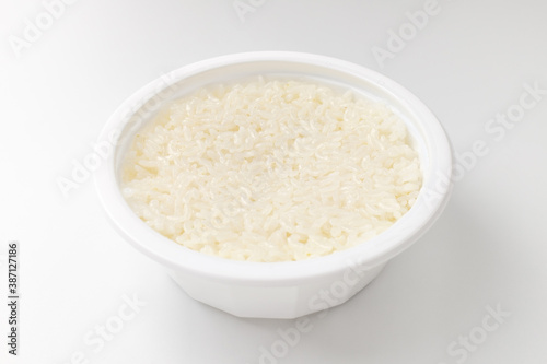 Rice rice on white background