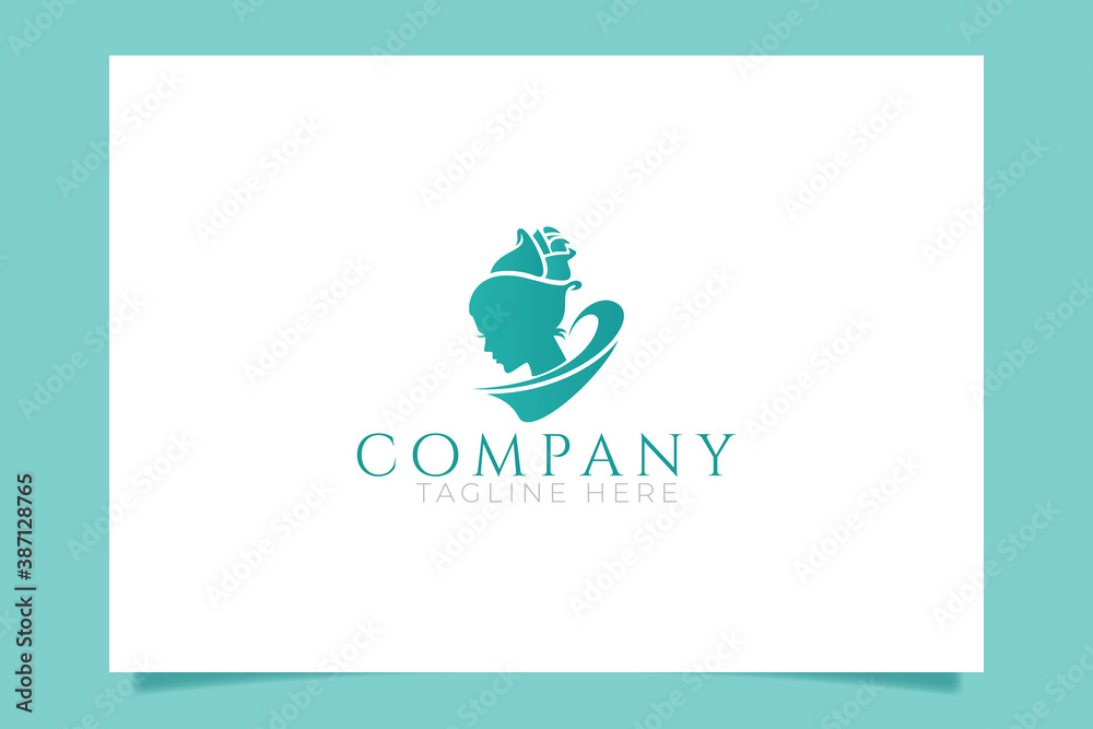 a beauty rose girl logo vector graphic for any business a beauty rose girl logo vector graphic for any business