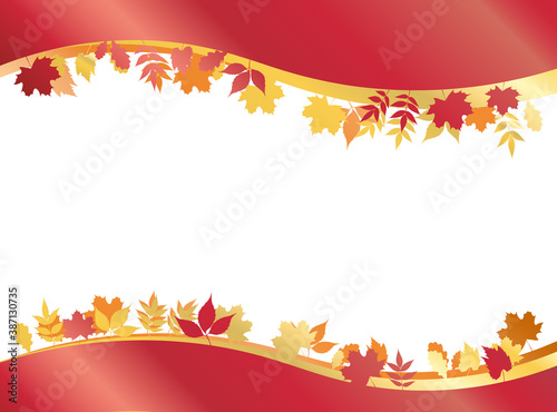 Autumn sale banner with different leaves composition.