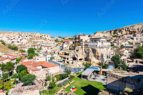 Fototapeta Naklejka Na Ścianę i Meble -   Urgup Town view from Temenni Hill in Cappadocia Region of Turkey