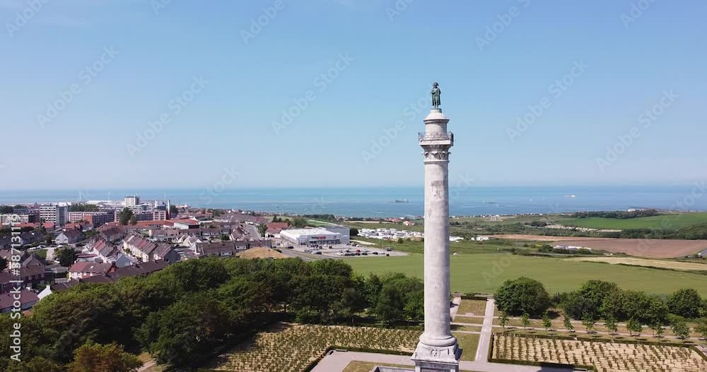 Colonne de la Grande Armée avec la statue de Napoléon - Boulogne-sur-Mer, Côte d'Opale, Pas-de-Calais, Hauts-de-France, France
