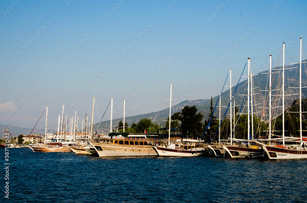 Ece Marina View Aegean Cost Fethiye Stock Photo