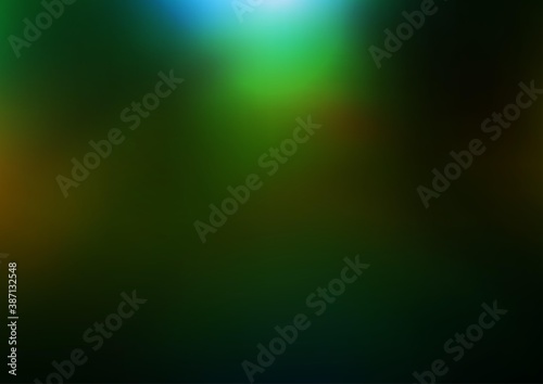 Dark Green, Yellow vector blurred and colored background. © Dmitry