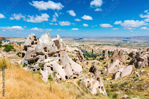 Uchisar Castle in Cappadocia Region of Turkey