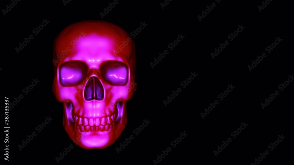 Isolated Scary Halloween Skulls Rotate Into View And Scare The Viewer In A Seamless Loop Isolated Scary Halloween Skulls Rotate Into View And Scare The Viewer In A Seamless Loop
