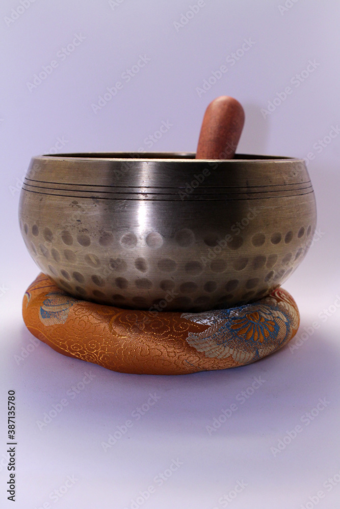 A Buddhist Tibetan singing bowl made in Nepal A Buddhist Tibetan singing bowl made in Nepal