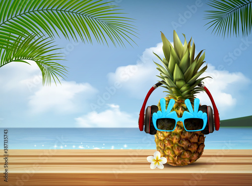 Pineapple By Sea Composition