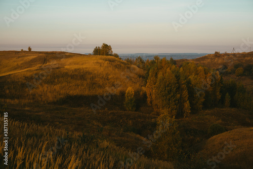 sunset in the mountains