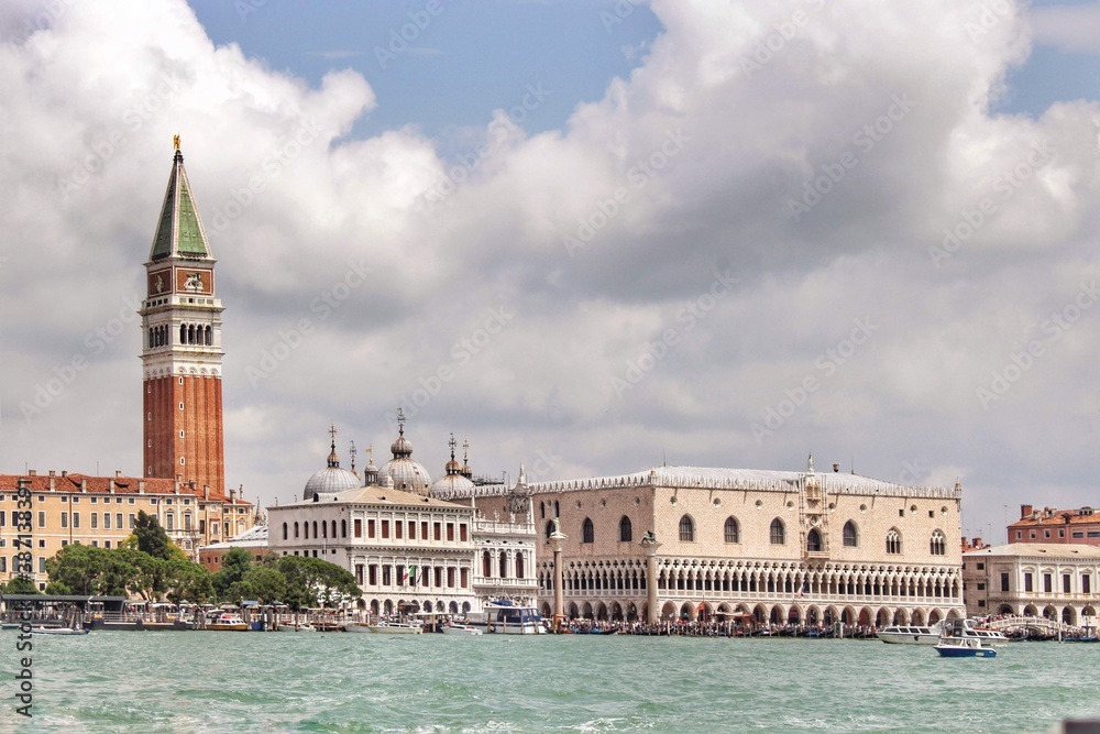 The grand canal and panoramic view of Venice
