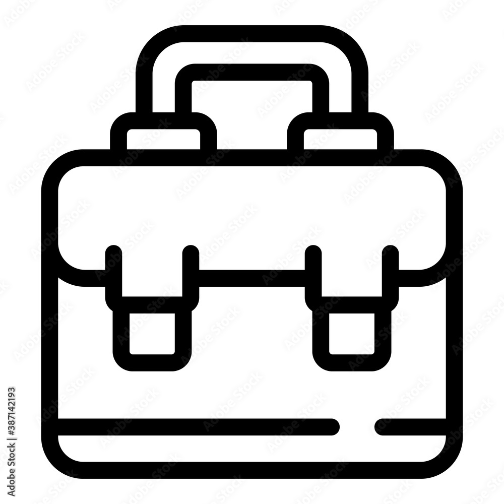 Student job case icon. Outline student job case vector icon for web design isolated on white background Student job case icon. Outline student job case vector icon for web design isolated on white background