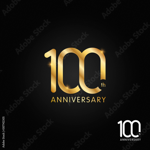 100 years anniversary logo, icon and symbol vector illustration