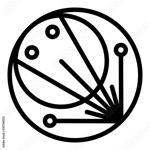 Devil moon icon. Outline devil moon vector icon for web design isolated on white background