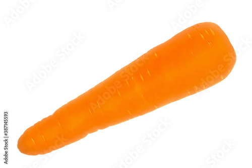 Top view. fresh carrot. close-up isolated on white background. for packaging design with clipping path