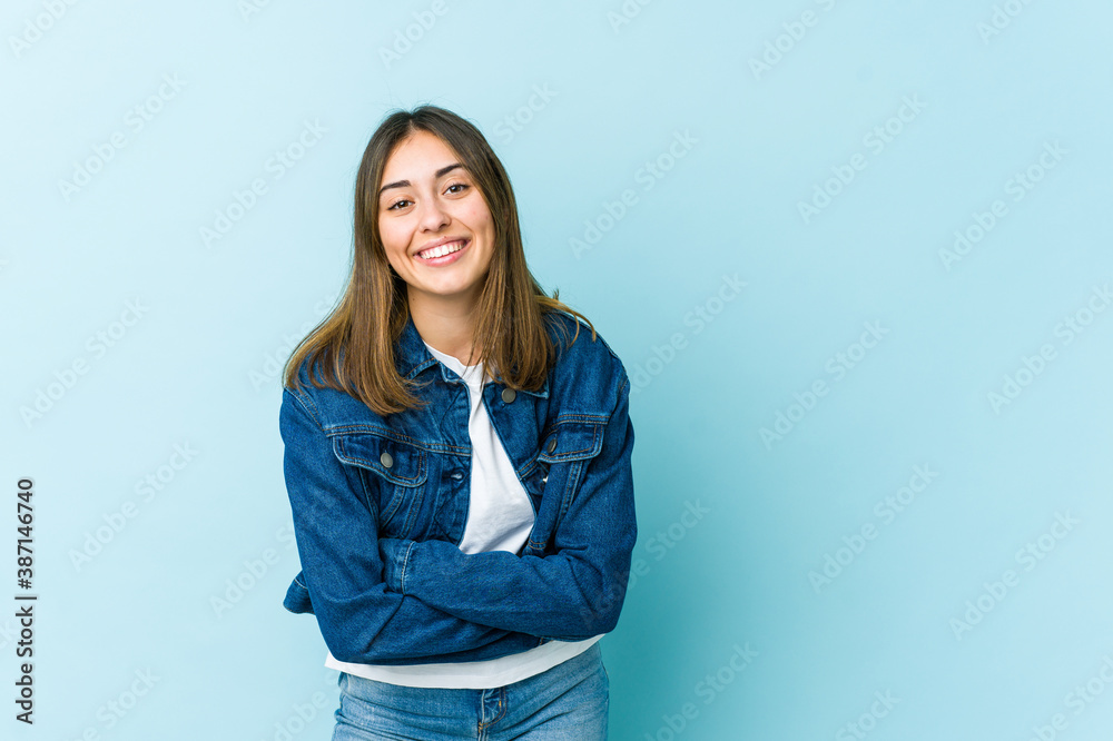 Young caucasian woman laughing and having fun. Young caucasian woman laughing and having fun.