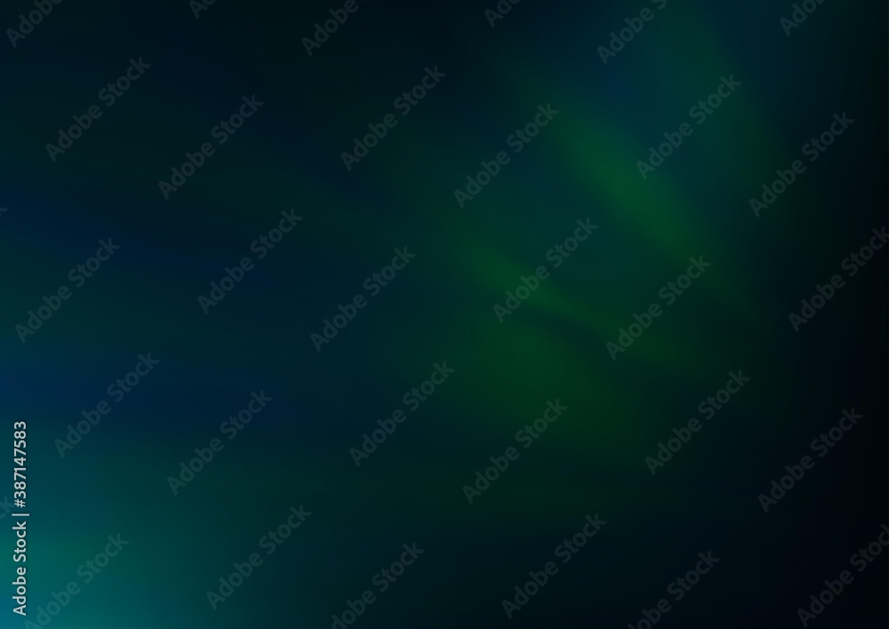 Dark Green vector blurred and colored template.