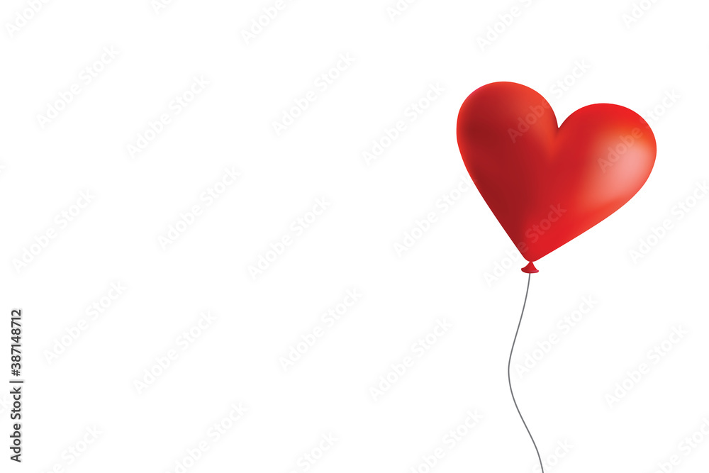 ハートのバルーン 愛 Balloon of heart. Illustration of love image