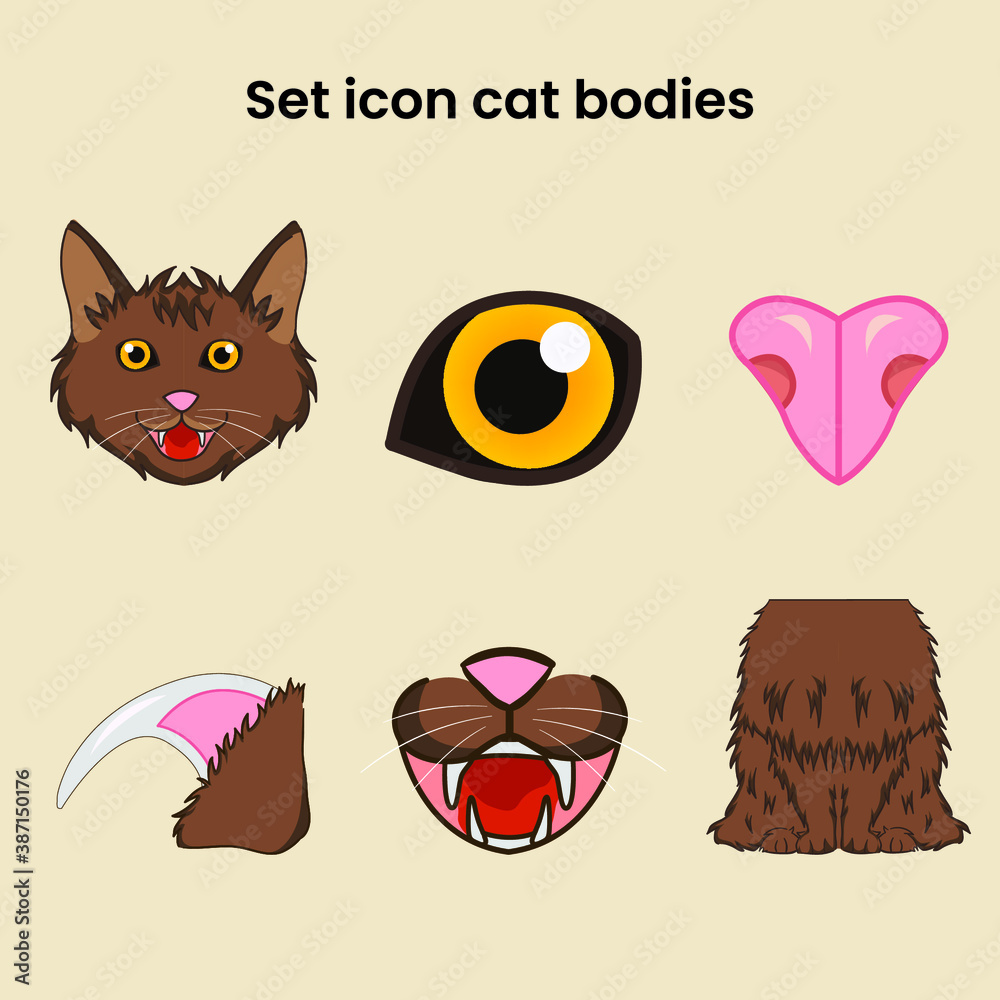 set of funny cats