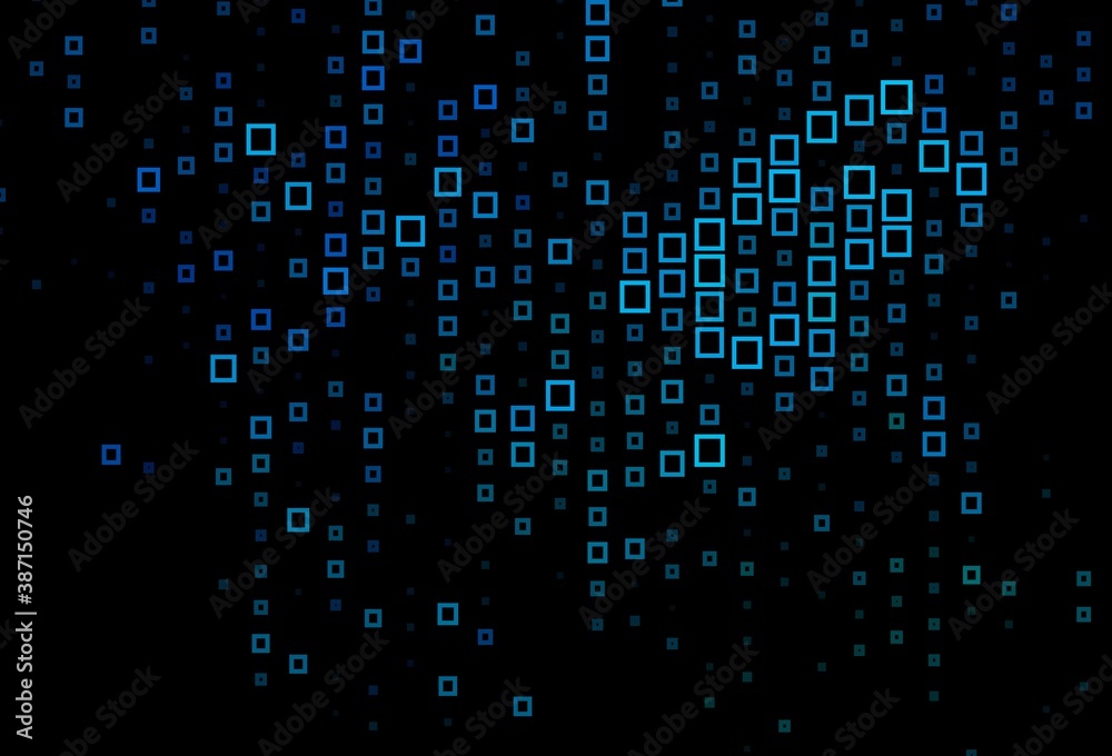 Dark Blue, Green vector background with rectangles.