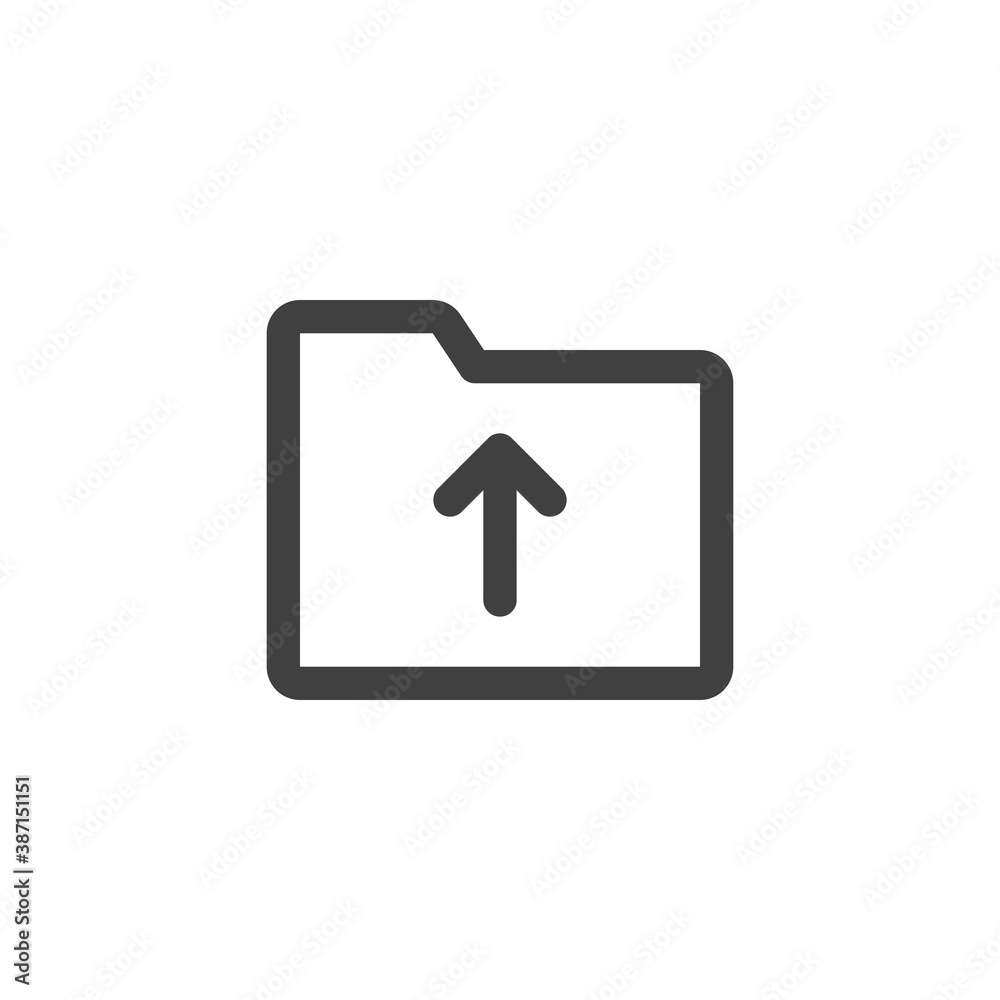 Upload folder line icon. linear style sign for mobile concept and web design. Document folder upload outline vector icon. Symbol, logo illustration. Vector graphics Upload folder line icon. linear style sign for mobile concept and web design. Document folder upload outline vector icon. Symbol, logo illustration. Vector graphics