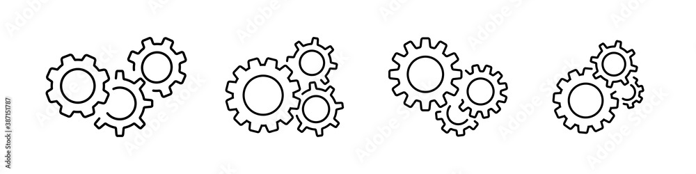 gear wheel black vector icon. cogwheel configuration set on white background. mechanical technical work worked power sign. cog wheel symbol gear wheel black vector icon. cogwheel configuration set on white background. mechanical technical work worked power sign. cog wheel symbol