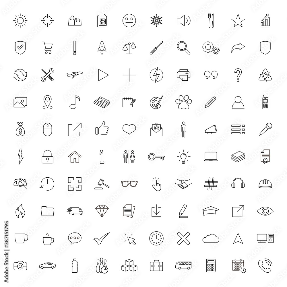 Web icon set. Contact us icon set. Business, ecommerce, finance, accounting.