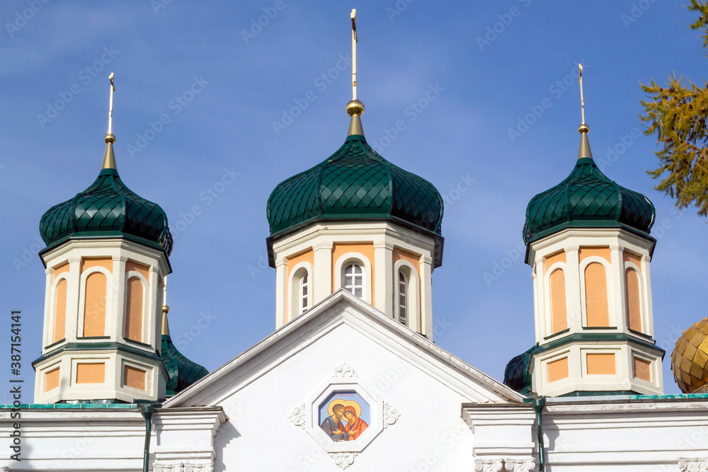 domes of the Church in the monastery