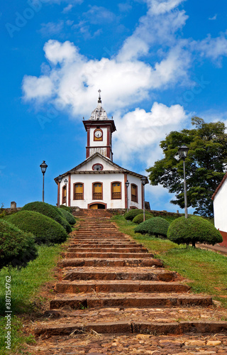 Baroque church in historical city of Serro, Minas Gerais, Brazil  © Wagner Campelo