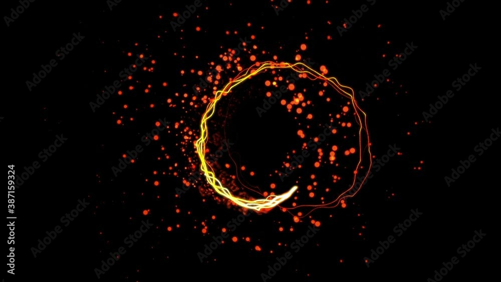 glow fire particle trail effect circle animation