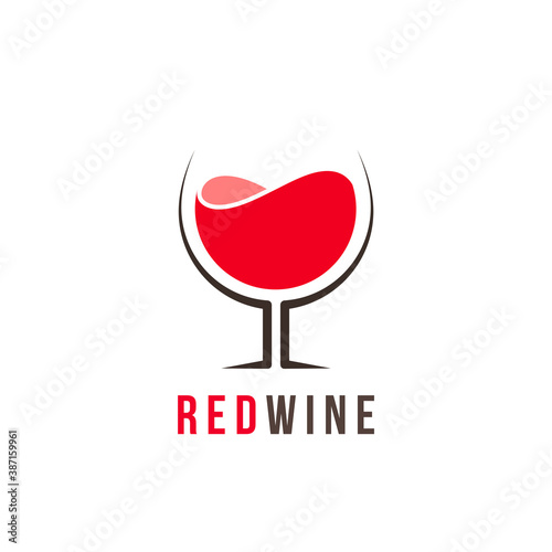 Red wine logo template