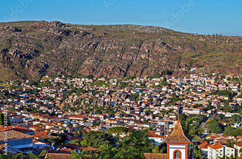 Panoramic view of historical city of Diamantina, Minas Gerais, Brazil photo
