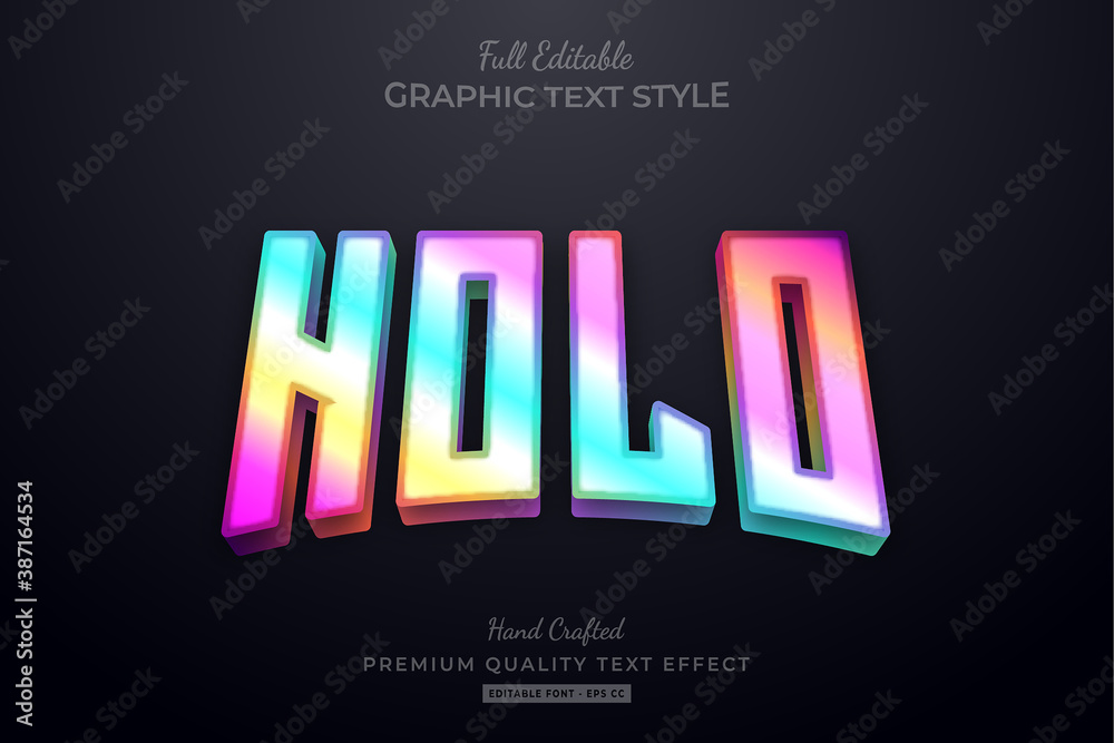 Holographic Gradient Editable Premium Text Effect