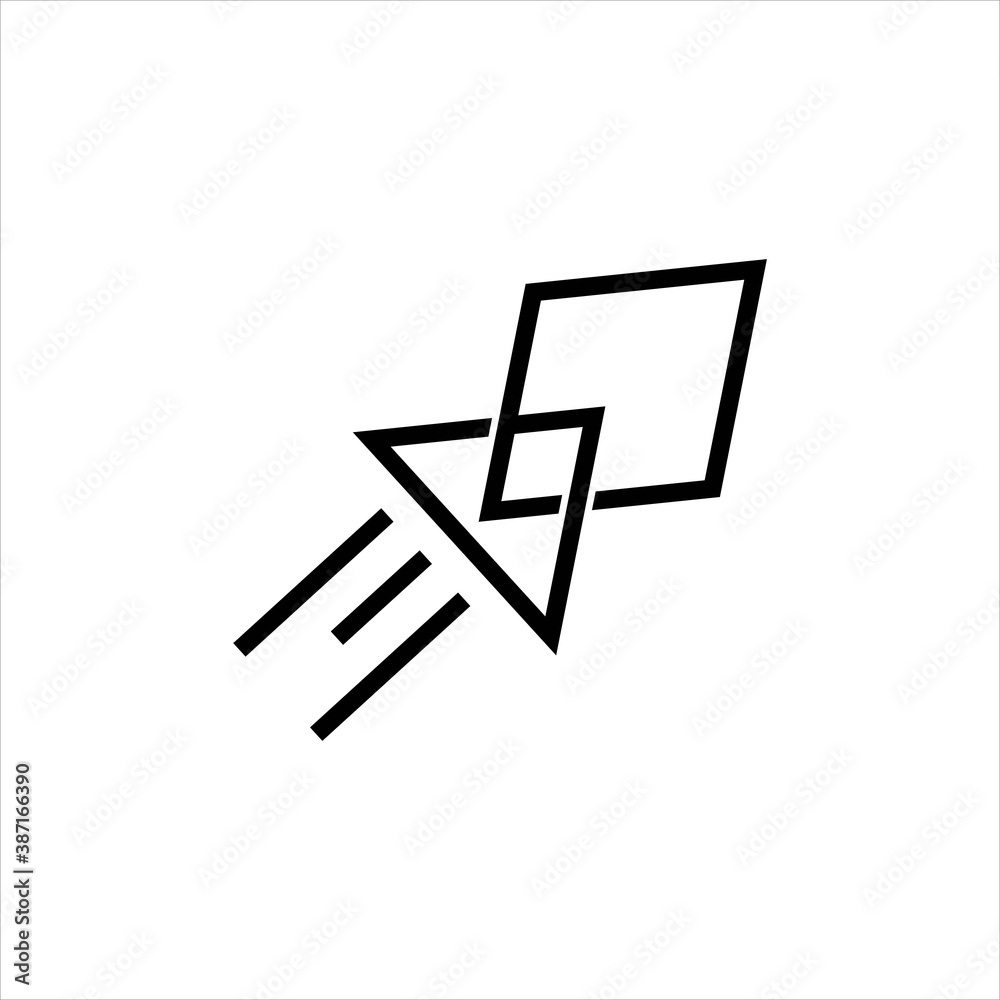 unique white rocket logo on white background unique white rocket logo on white background
