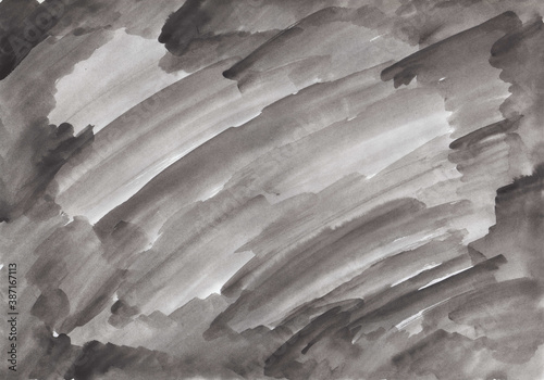 Black watercolor background, illustration and wallpaper