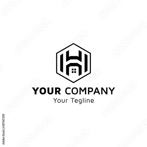 Letter H make a Real estate logo image, idea of logo design