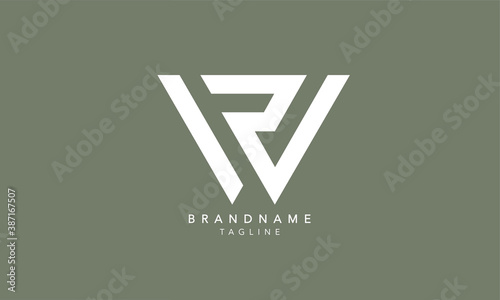 Alphabet letters Initials Monogram logo WR, RW, W and R