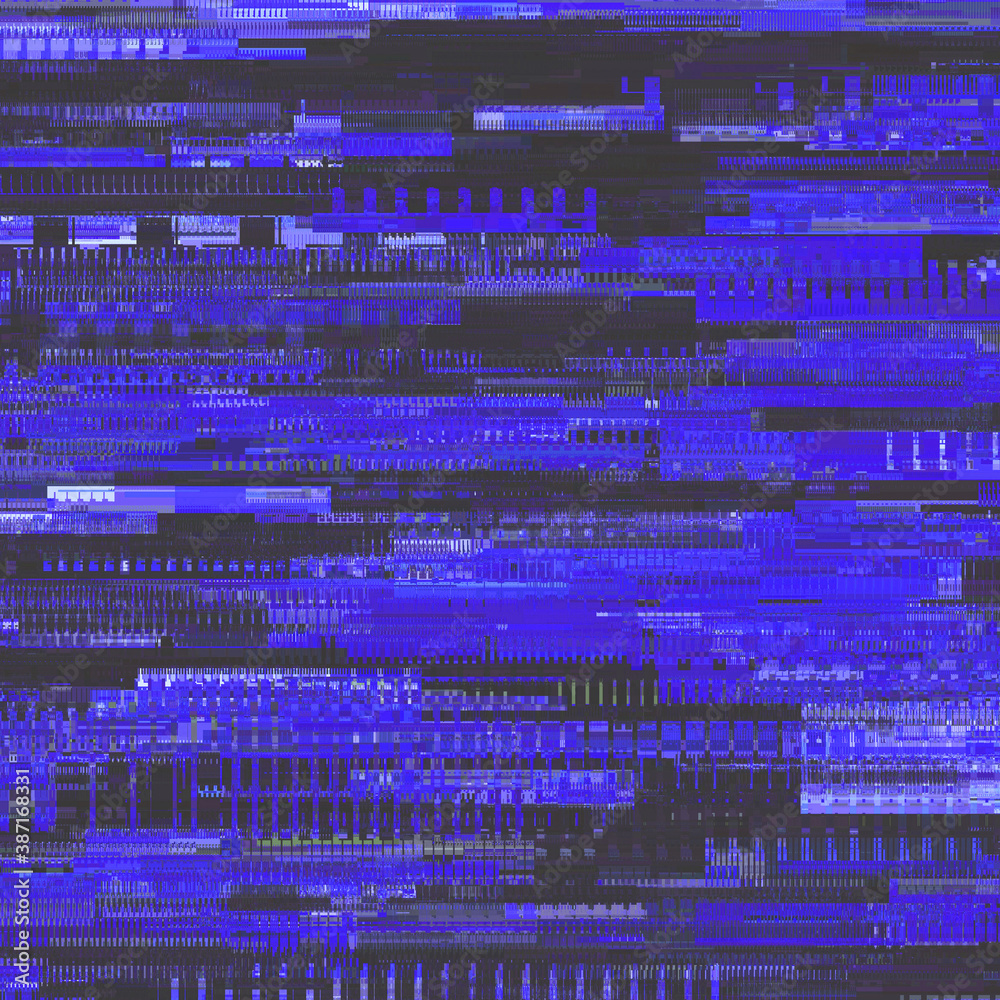 dark blue glitch unique design abstract digital pixel noise error computer screen.