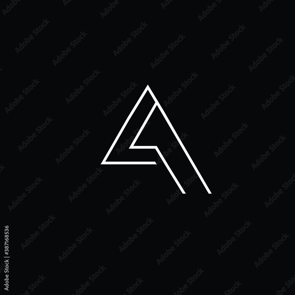 Creative Professional Trendy and Minimal Letter LA Logo Design in Black and White Color, Initial Based Alphabet Icon Logo in Editable Vector Format Creative Professional Trendy and Minimal Letter LA Logo Design in Black and White Color, Initial Based Alphabet Icon Logo in Editable Vector Format