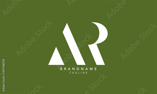 Alphabet letters Initials Monogram logo AR, RA, A and R