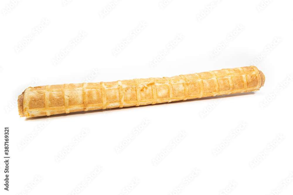 Waffle on a white background tube Waffle on a white background tube