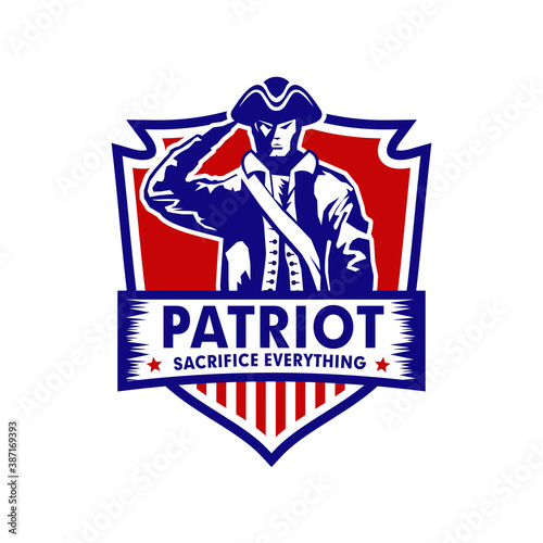 American patriot logo design template
