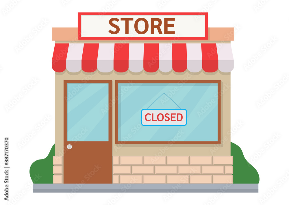 Closed store illustration. Closed store illustration.