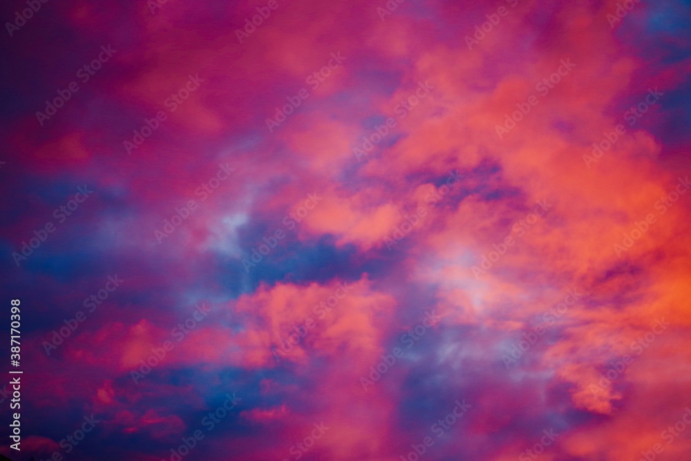 pink and blue clouds in the sky for backgrounds