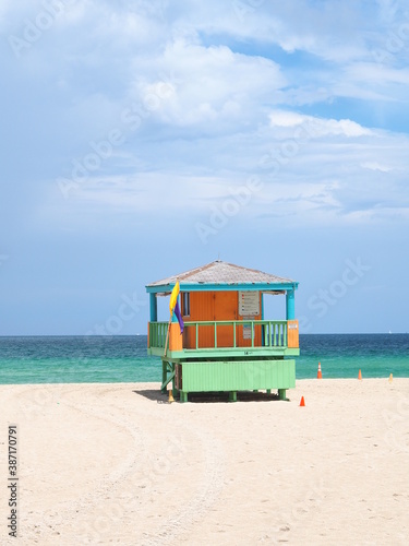 beach hut in Miami