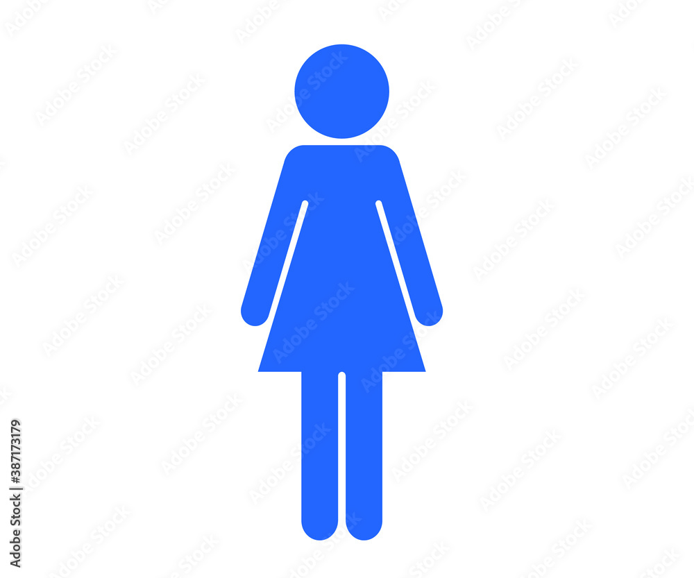 Female symbol Vector illustration For sticking to the front of the bathroom Female symbol Vector illustration For sticking to the front of the bathroom
