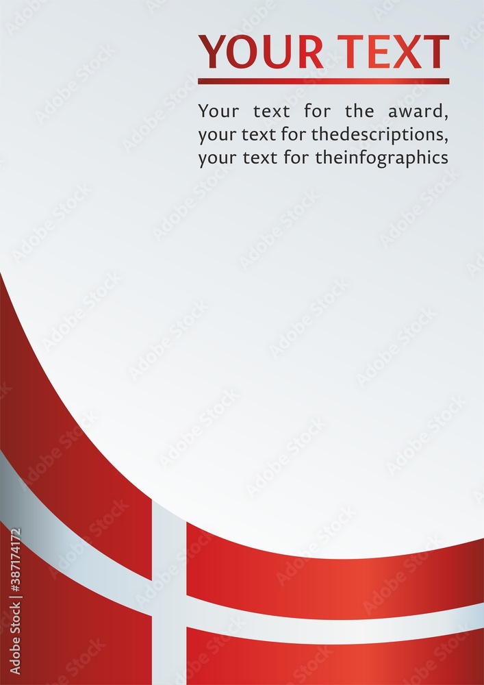 Flag of Denmark, Kingdom of Denmark. template for the award, an ...