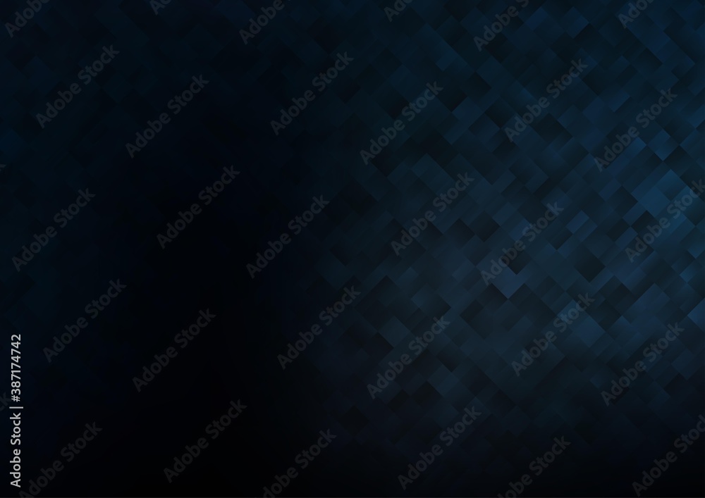 Dark BLUE vector template with crystals, rectangles. Dark BLUE vector template with crystals, rectangles.